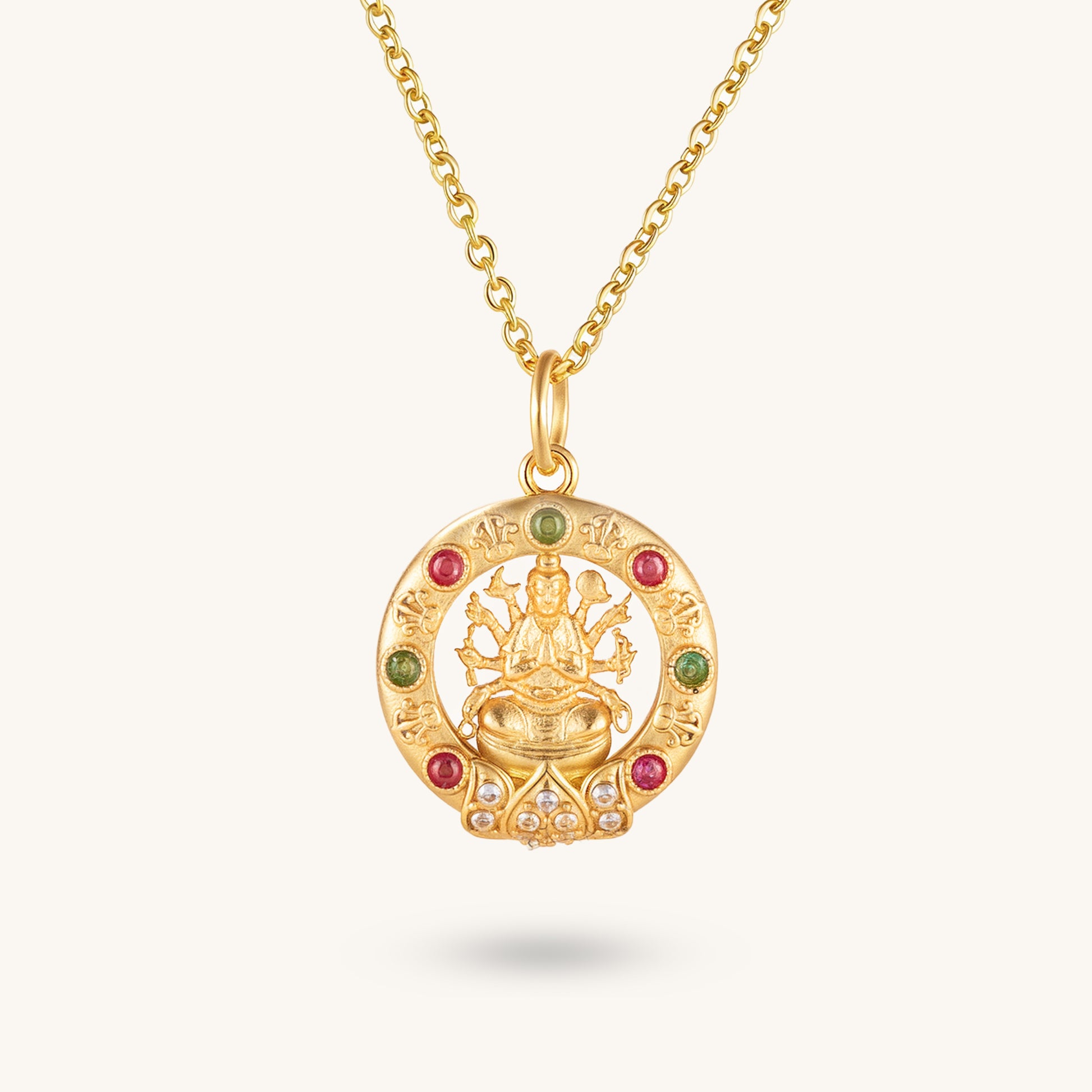 Compassion Guardian – Thousand-Hand Guanyin Crystal Pendant