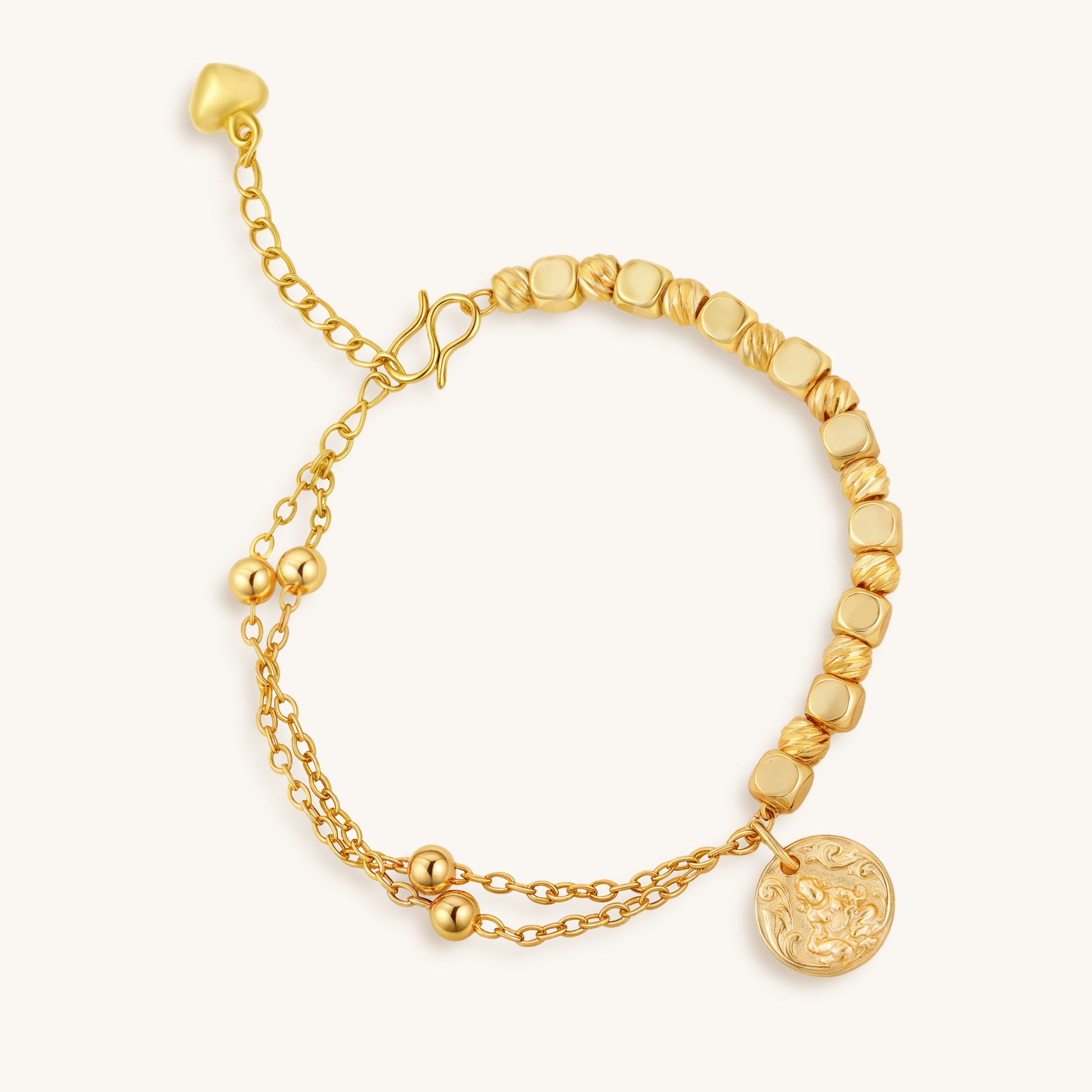 Yellow JambhalaCharm Golden Mixed-Metal Bracelet