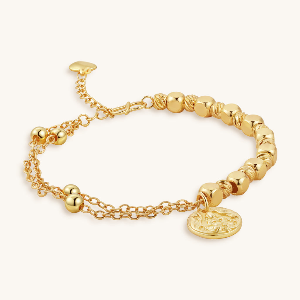 Yellow JambhalaCharm Golden Mixed-Metal Bracelet