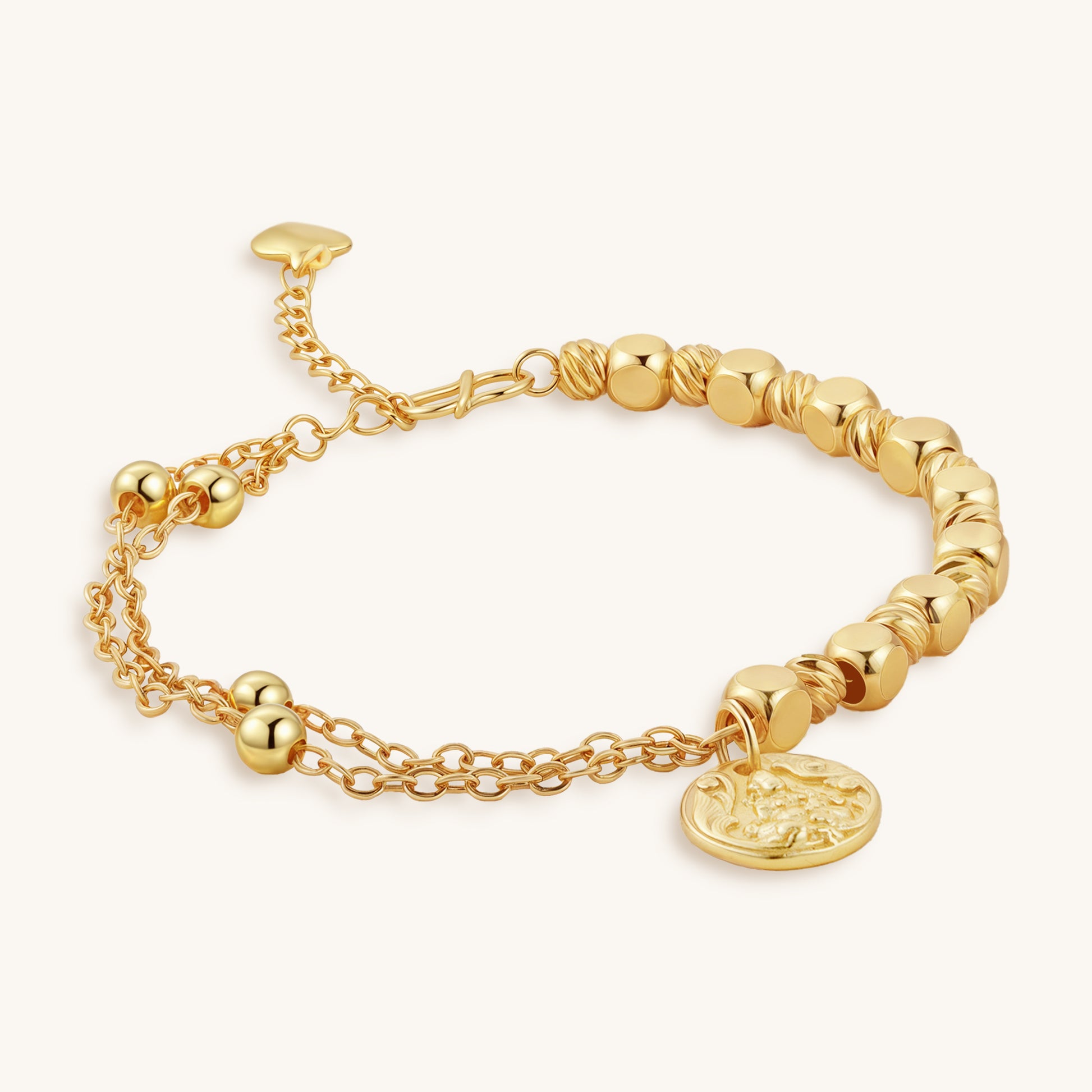 Yellow JambhalaCharm Golden Mixed-Metal Bracelet