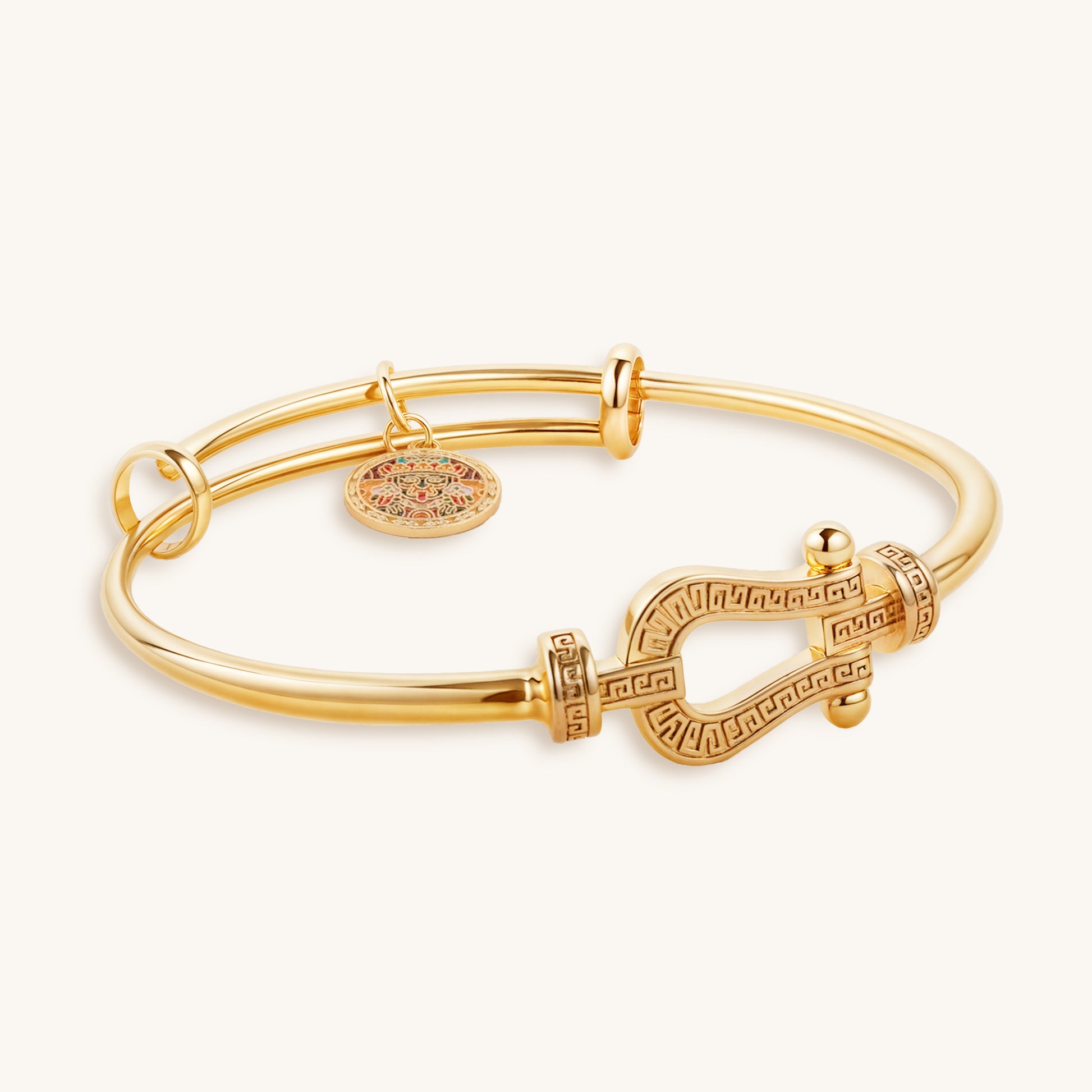 Zakiram & Five Golden Lines Dual-Sided Horseshoe Clasp Bracelet