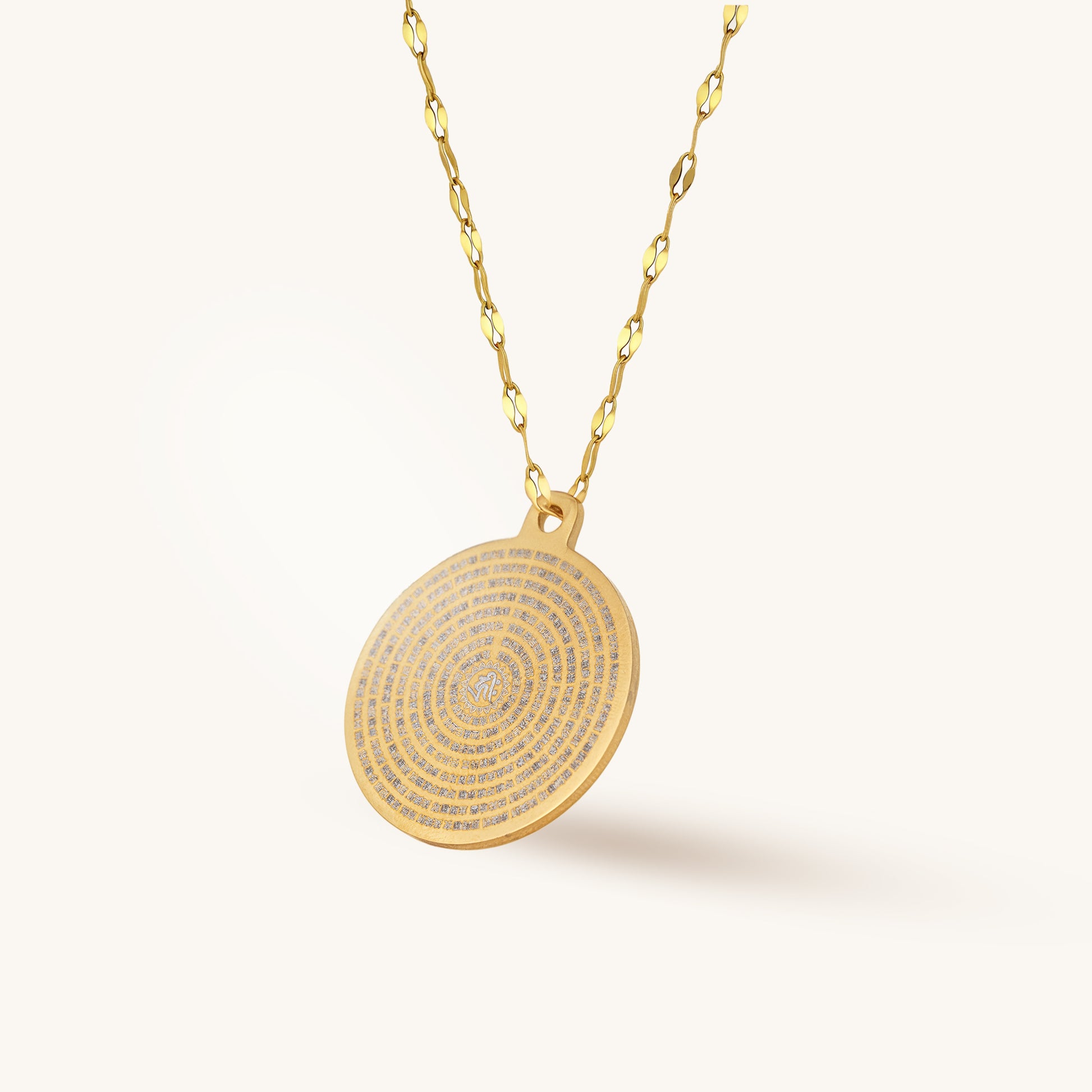 Mantra Guardian Pendant Necklace, 'Om & Compassion'