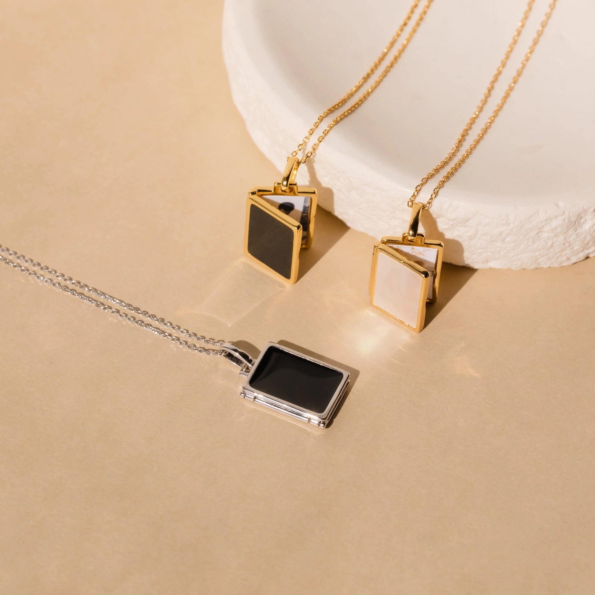 Black Locket Vintage Inspired Picture Necklace