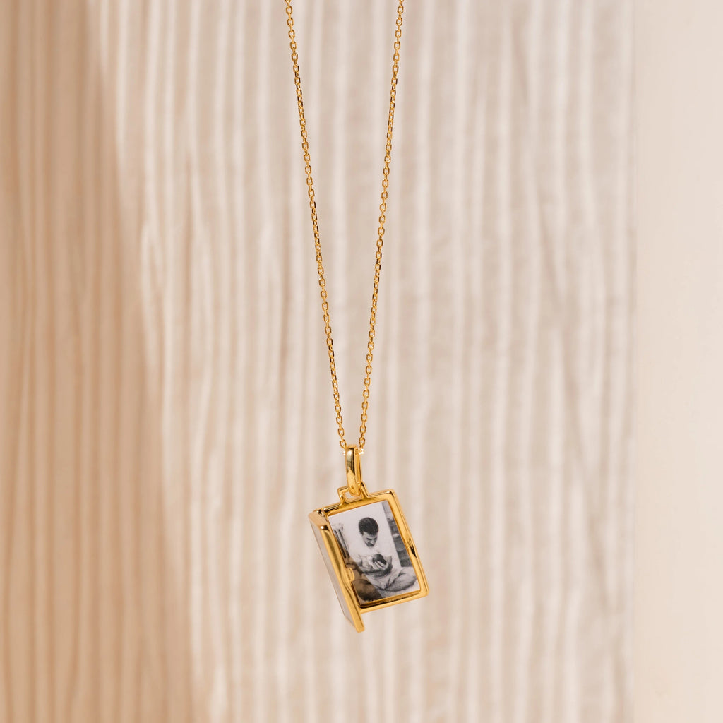 Black Locket Vintage Inspired Picture Necklace