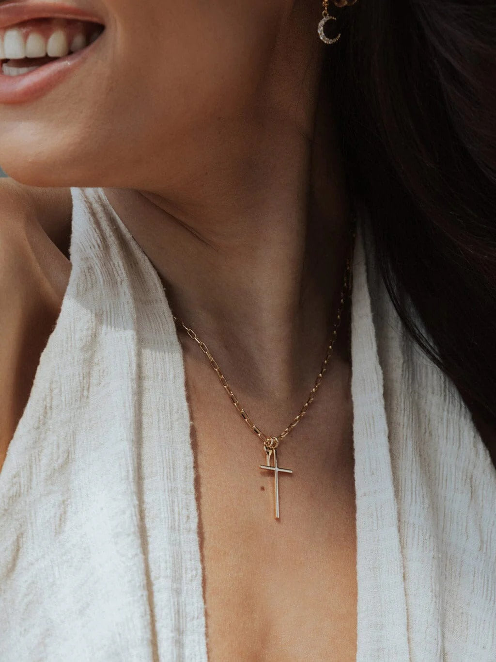 Cross & Mini Key Necklace