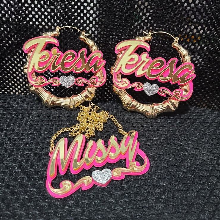 Custom-Color Earring & Necklace Set