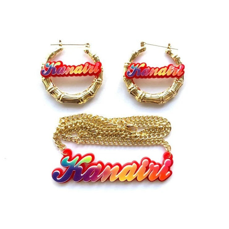 Custom-Color Earring & Necklace Set