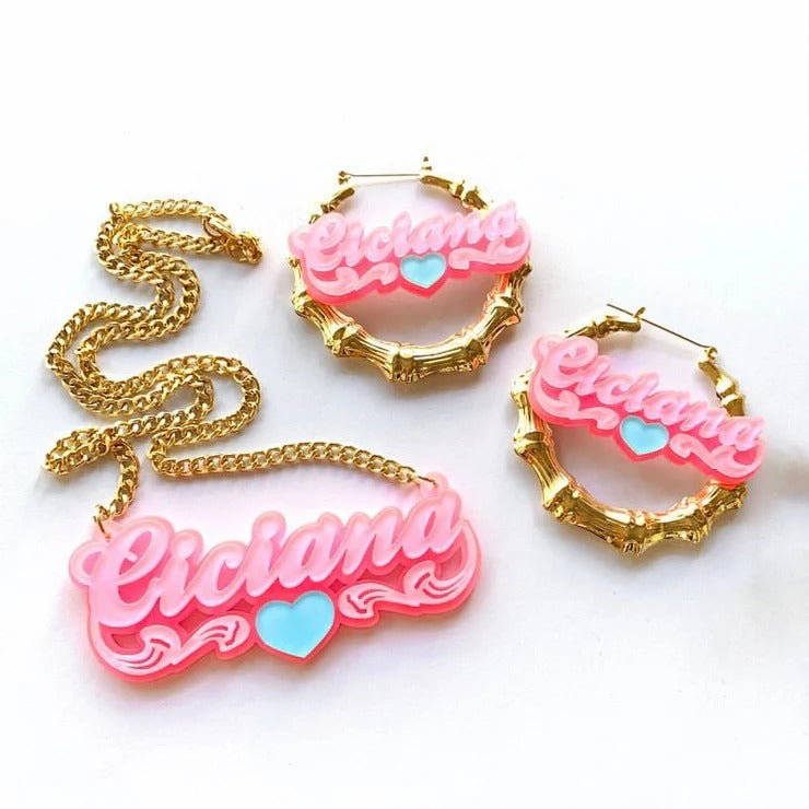 Custom-Color Earring & Necklace Set