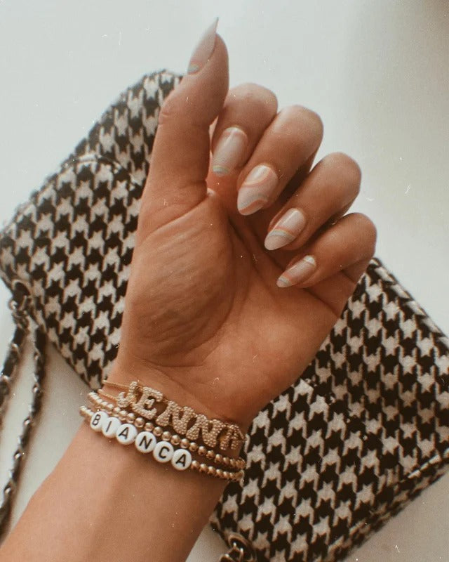 Custom Diamond-Encrusted Oversized Letter Bracelet