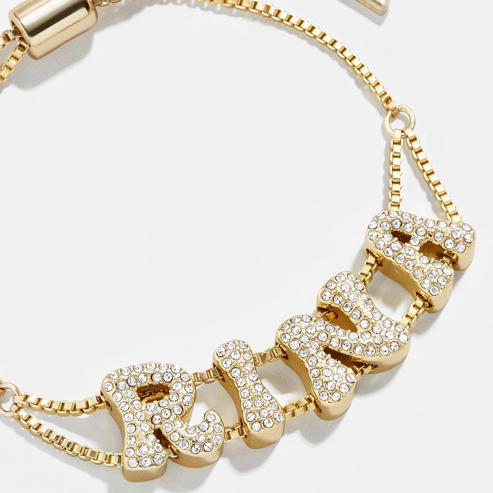Custom Diamond-Encrusted Oversized Letter Bracelet