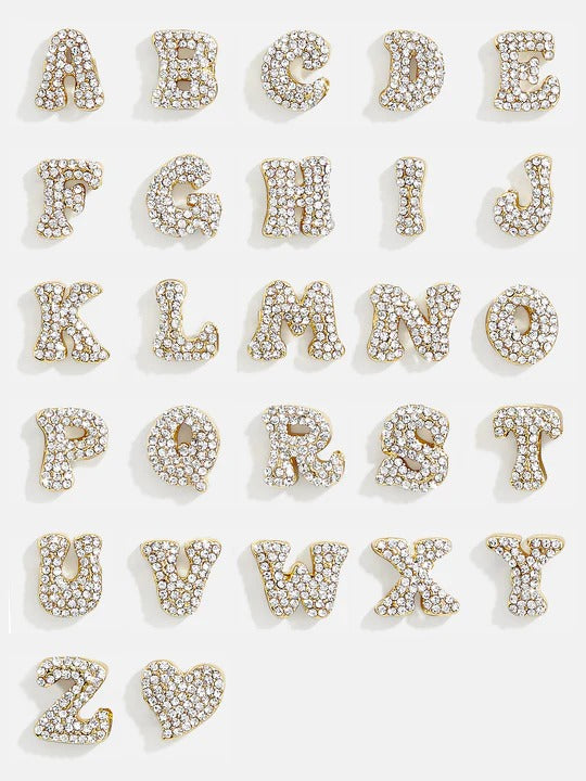 Custom Diamond-Encrusted Oversized Letter Bracelet