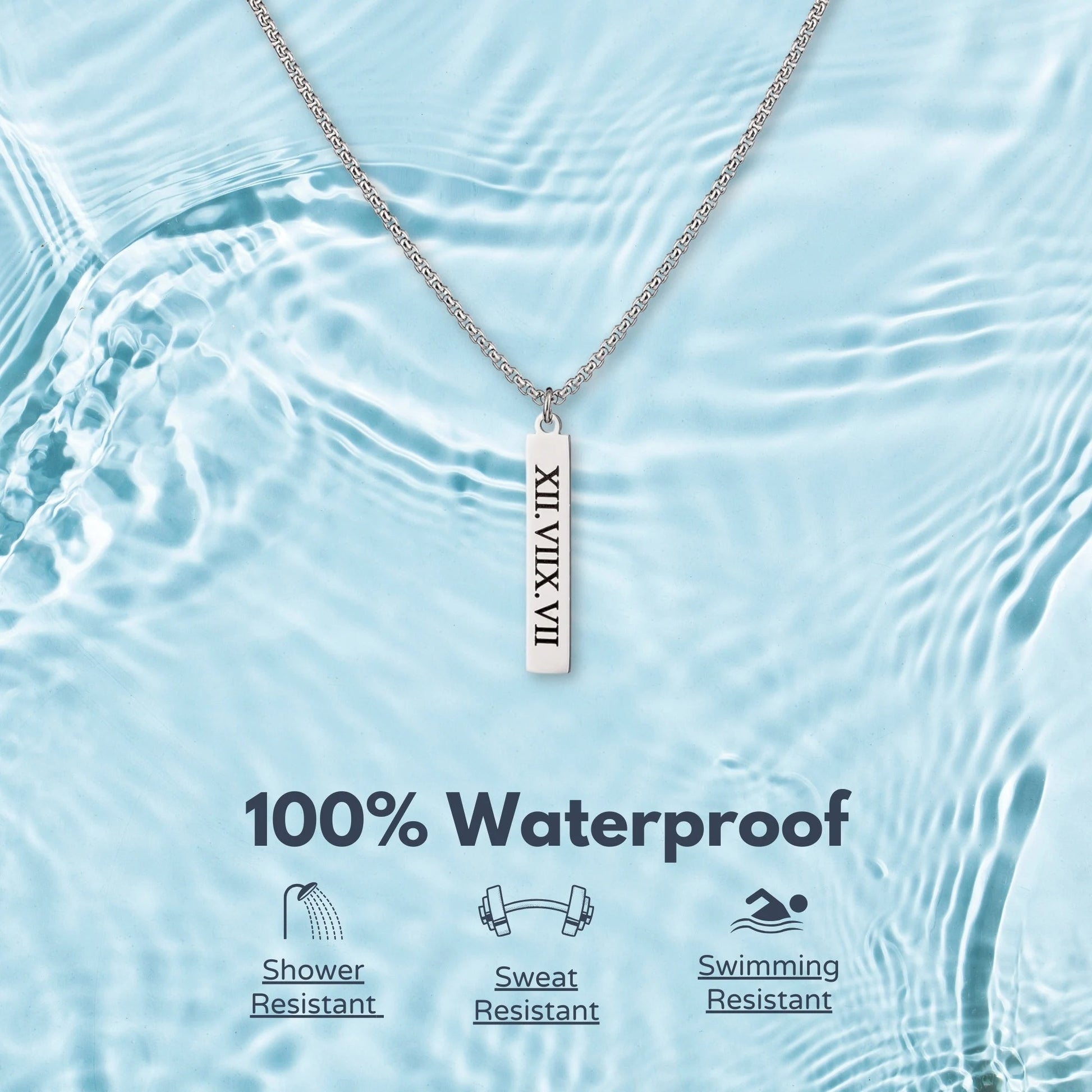 Custom Engraved Bar Pendant Necklace