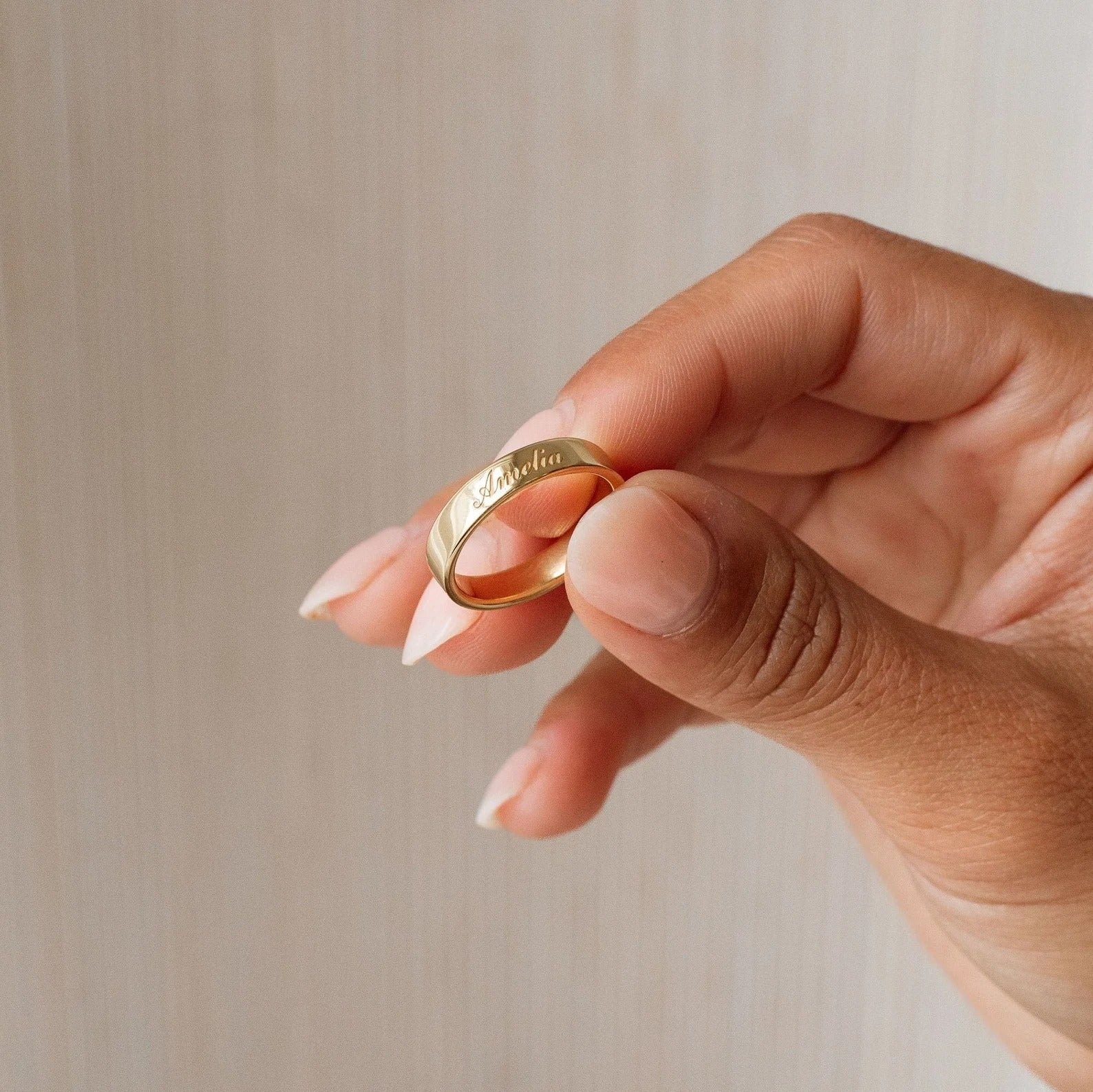 Custom Engraved Wedding Band