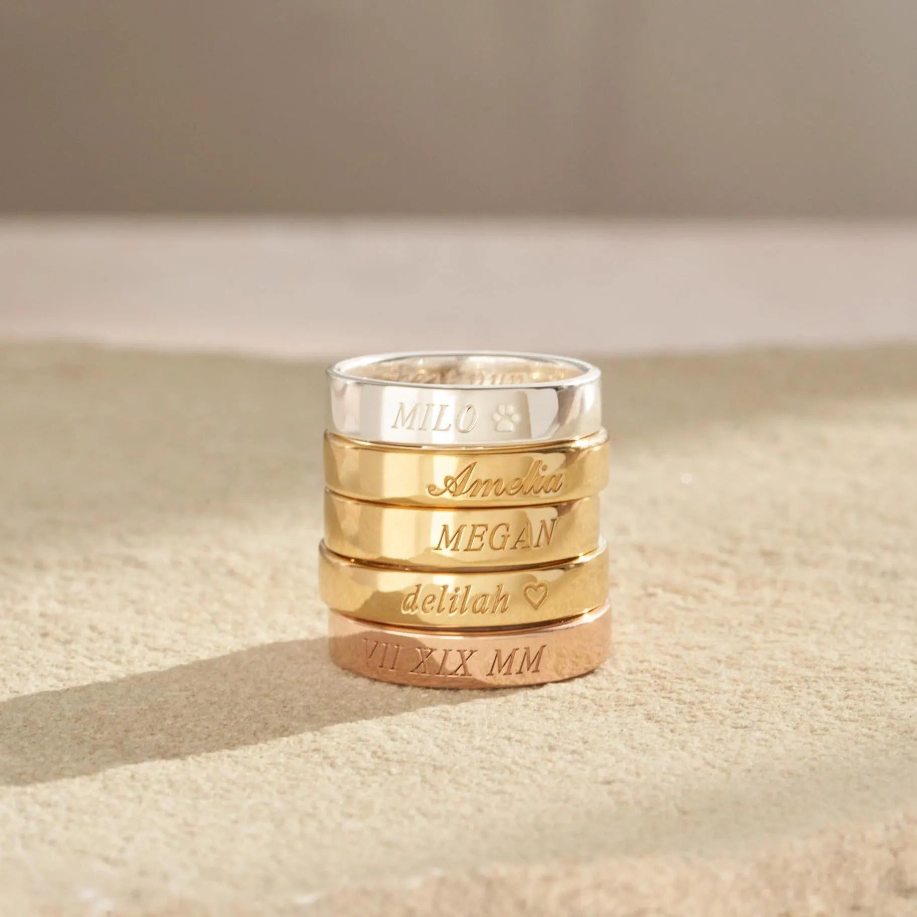 Custom Engraved Wedding Band