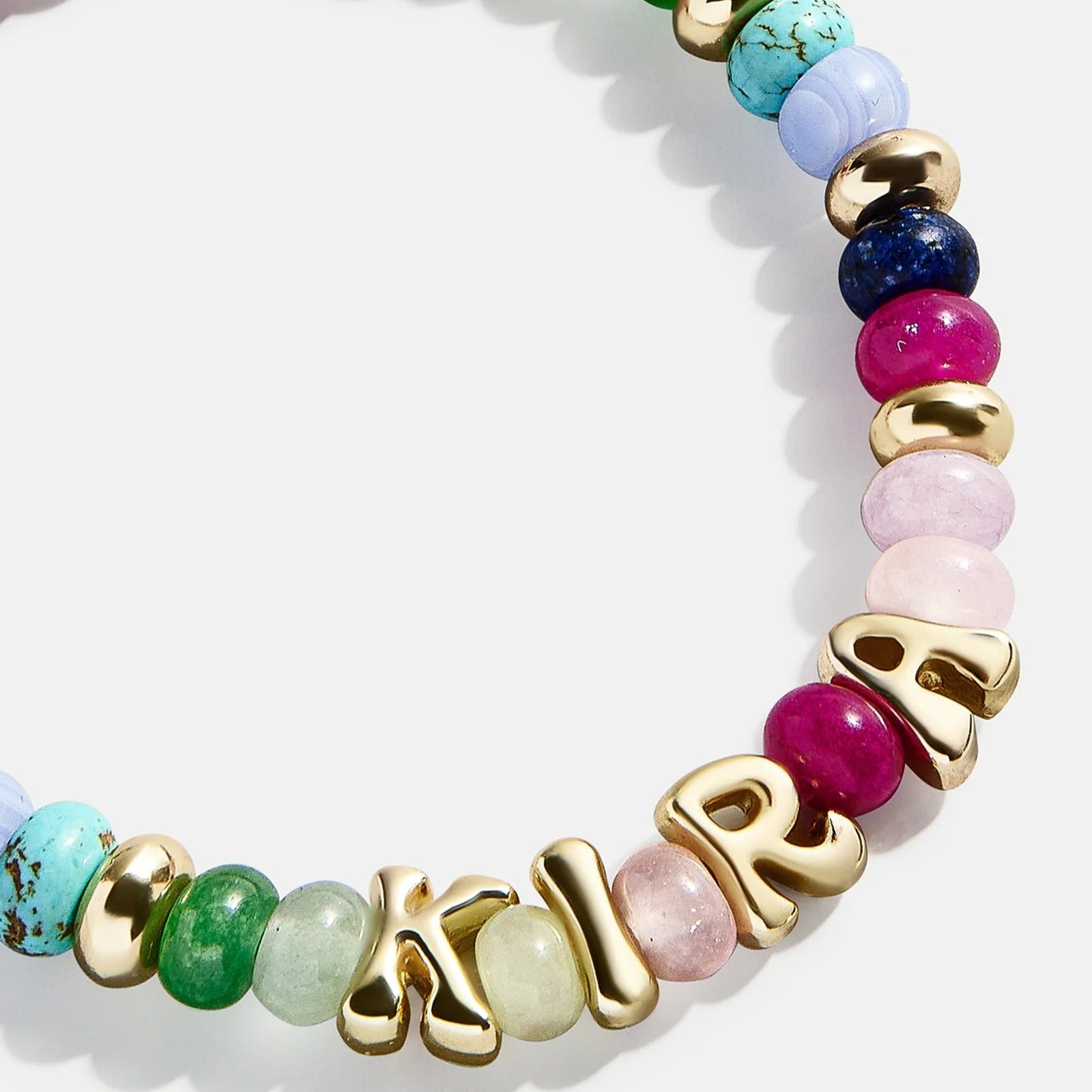 Custom Gemstone Letter Bracelet