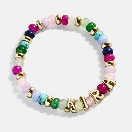 Custom Gemstone Letter Bracelet
