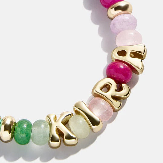 Custom Gemstone Letter Bracelet