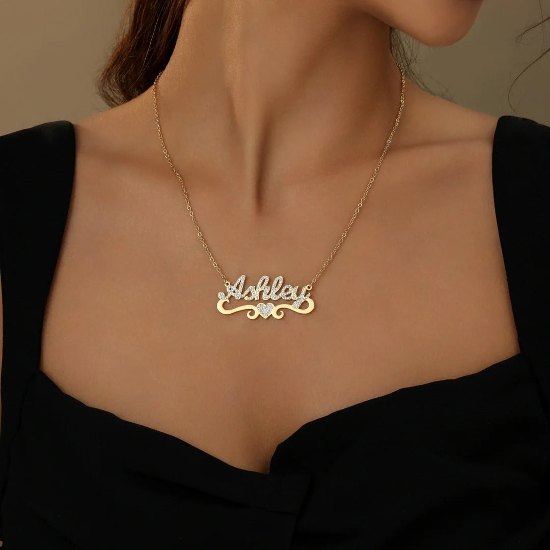 Custom Heart Name Necklace