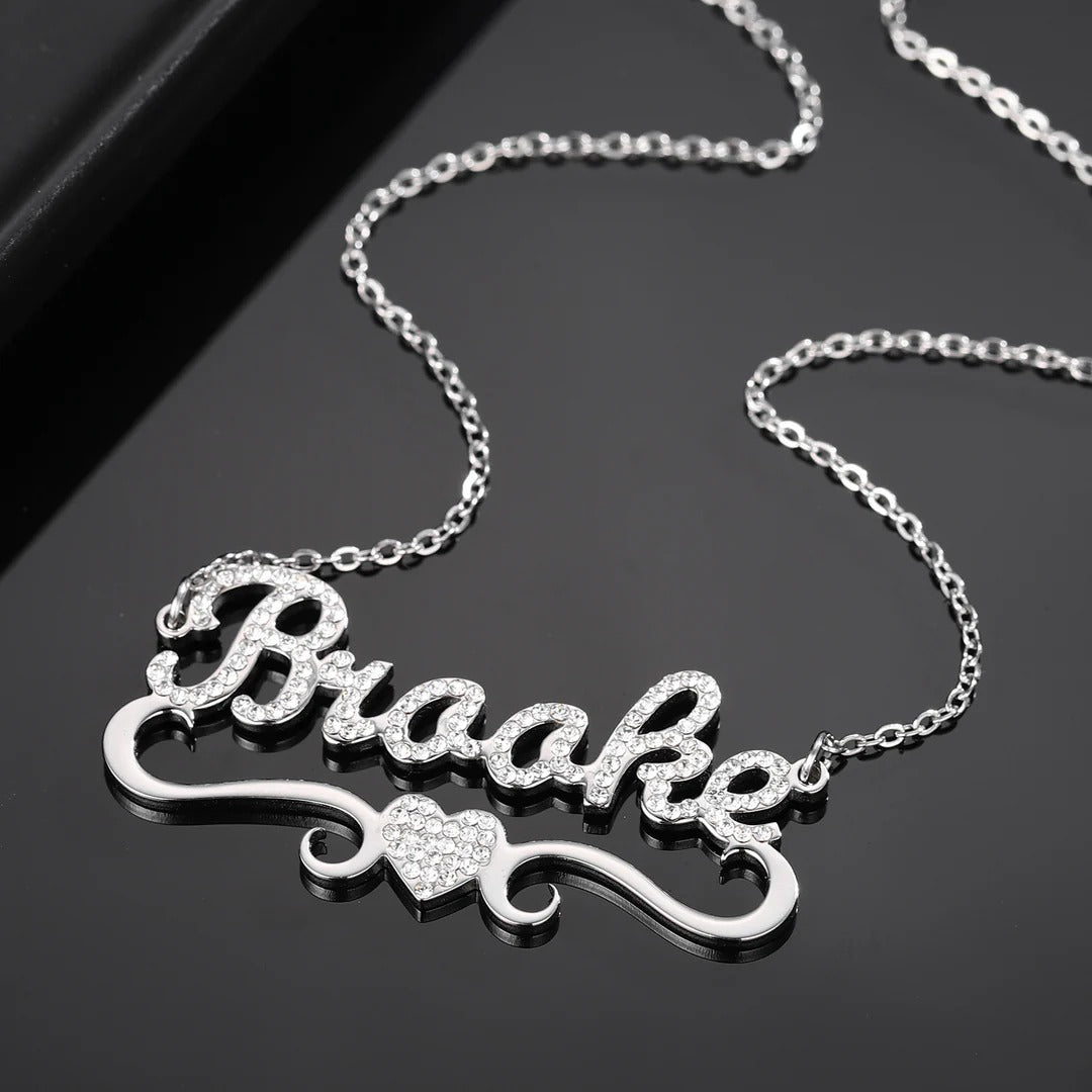Custom Heart Name Necklace