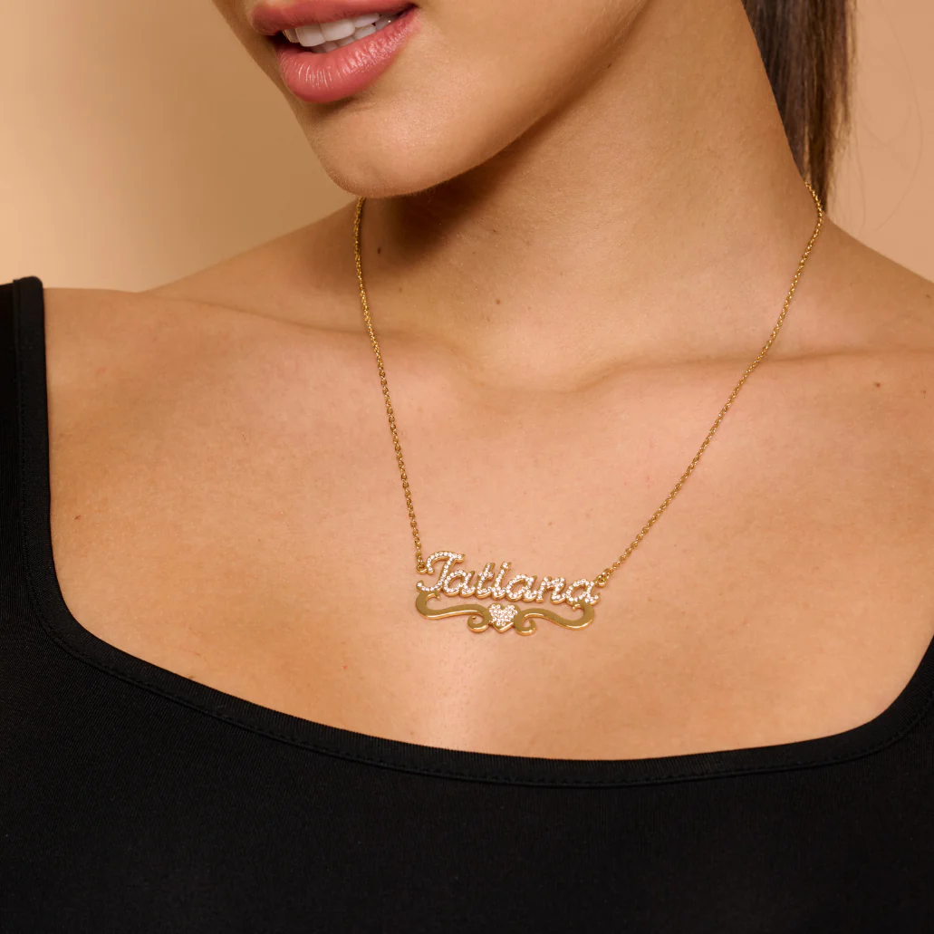 Custom Heart Name Necklace