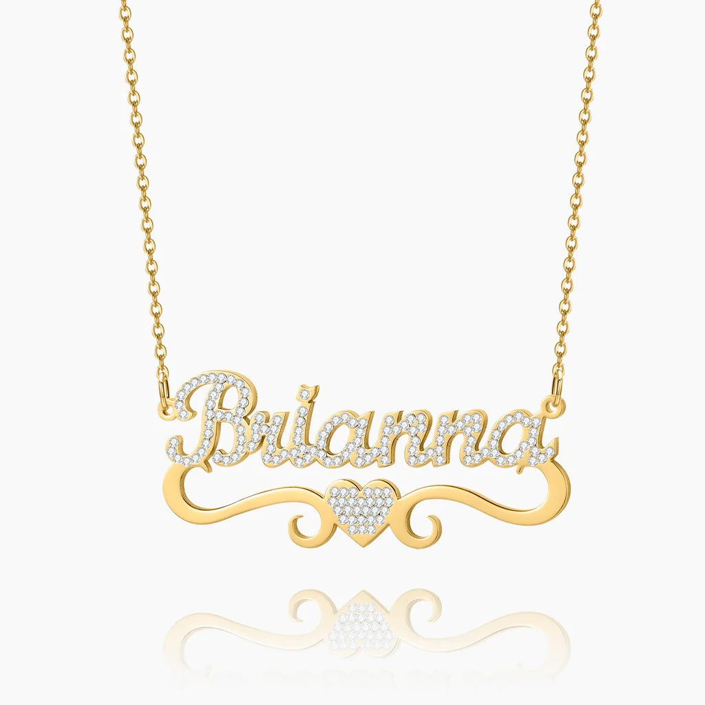 Custom Heart Name Necklace
