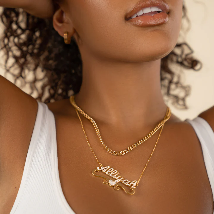 Custom Heart Name Necklace