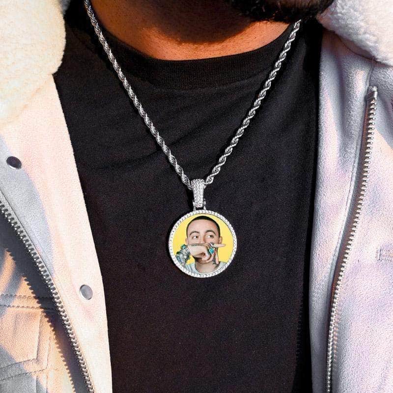Custom Picture Pendant Necklace | Handcrafted Photo Locket with Personalized Engraving