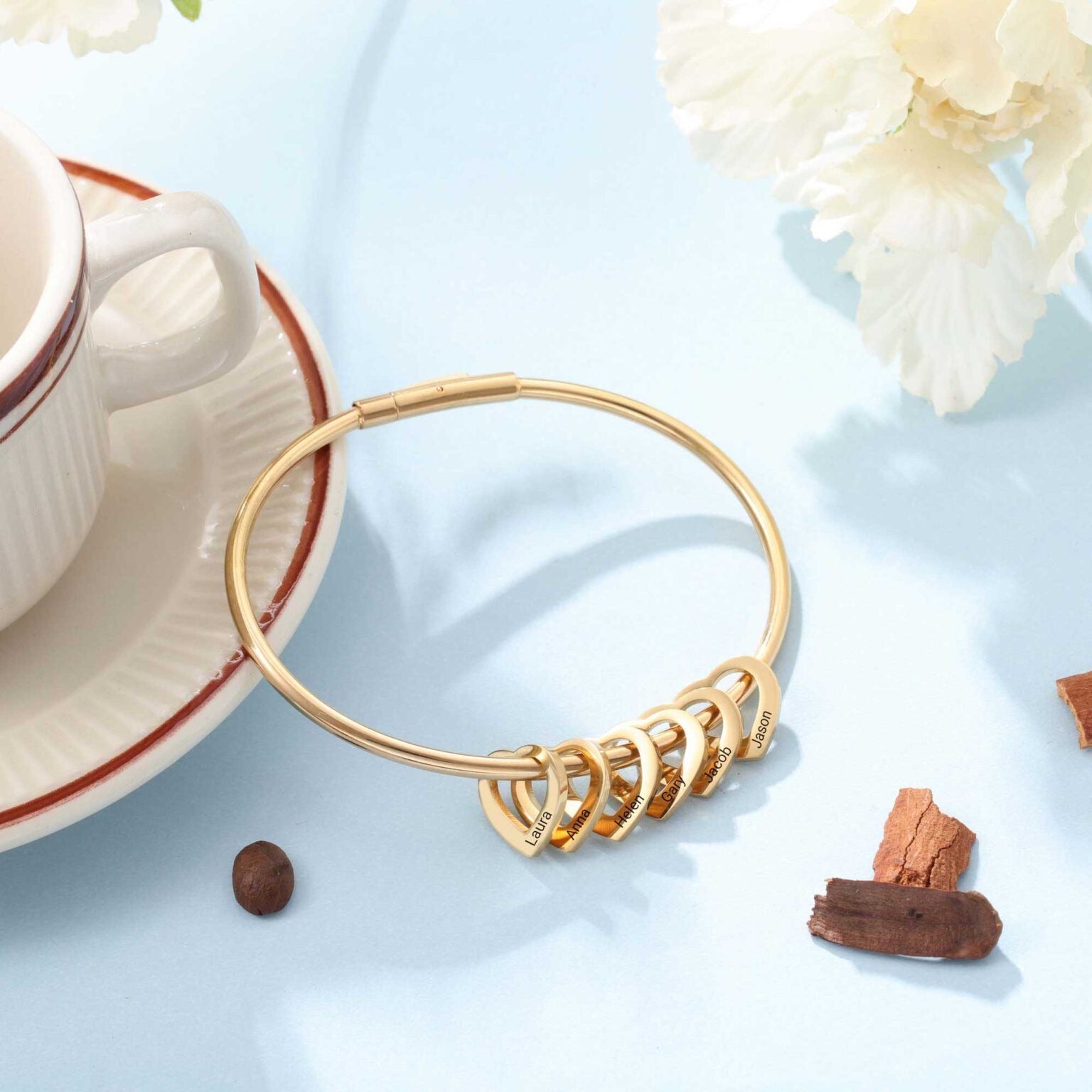 DIY Heart Bracelet for Women | Stainless Steel Engravable Mother's Day Gift