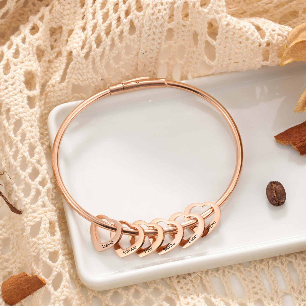 DIY Heart Bracelet for Women | Stainless Steel Engravable Mother's Day Gift