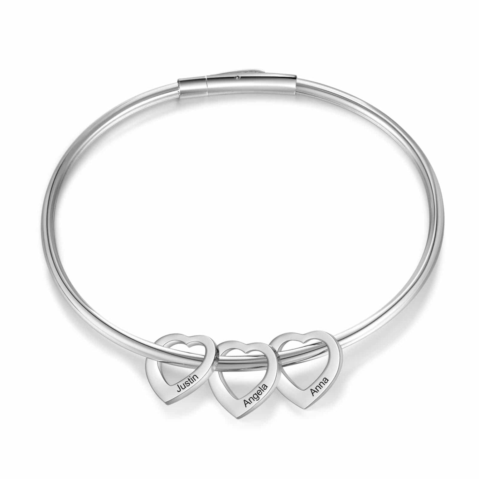DIY Heart Bracelet for Women | Stainless Steel Engravable Mother's Day Gift