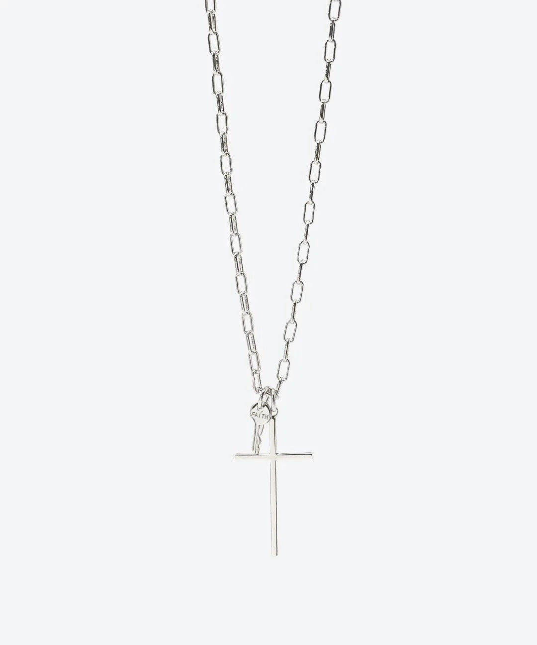 Cross & Mini Key Necklace
