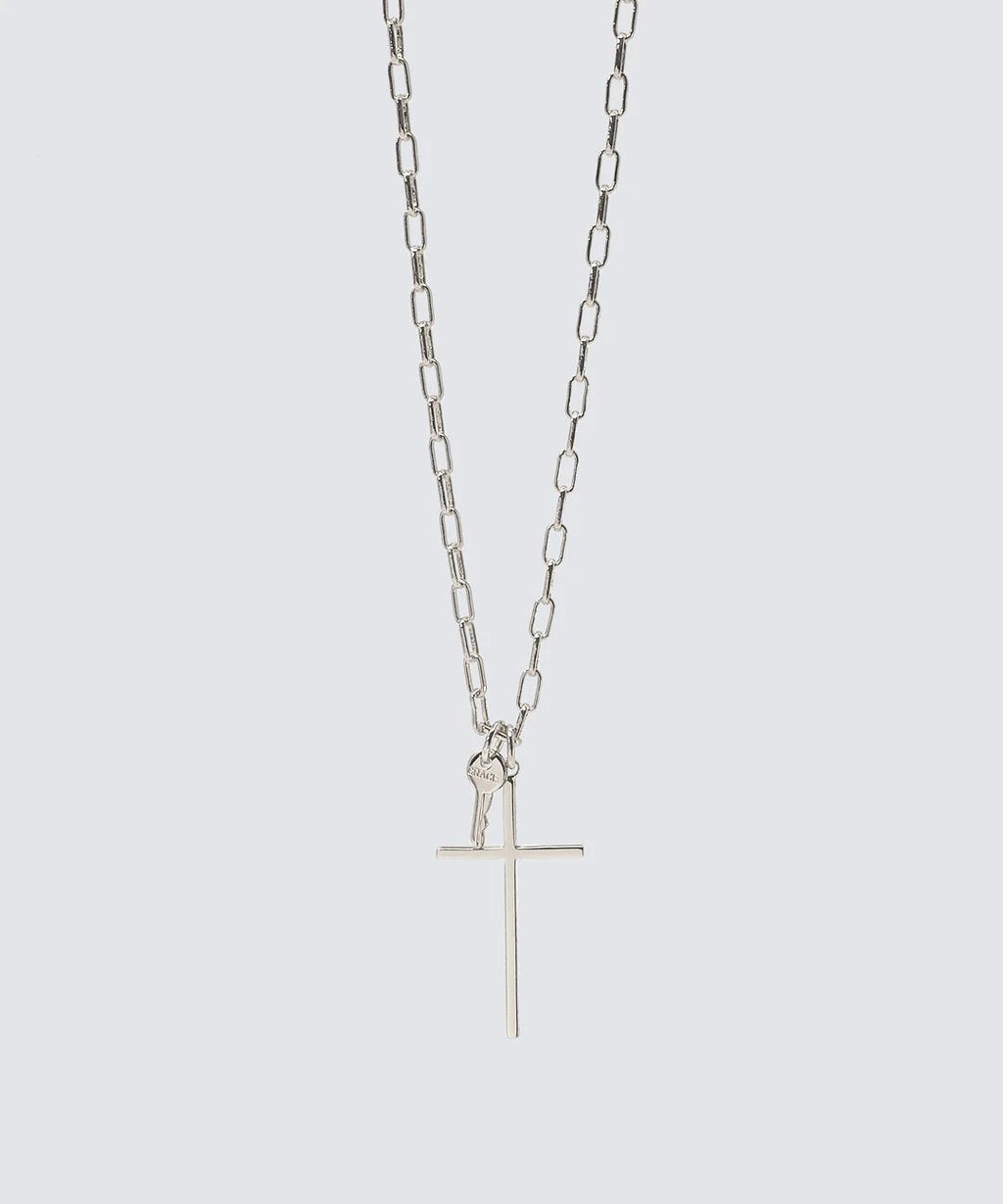 Cross & Mini Key Necklace