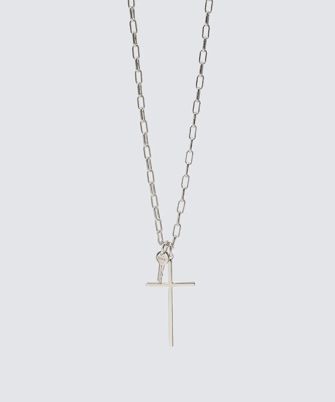 Cross & Mini Key Necklace