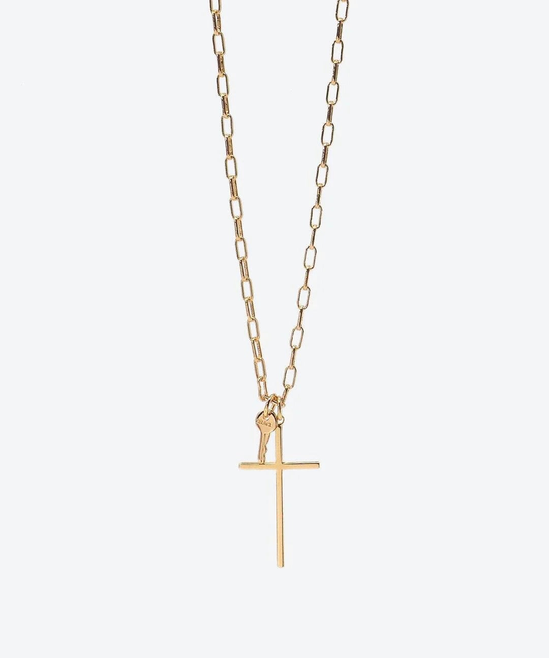 Cross & Mini Key Necklace