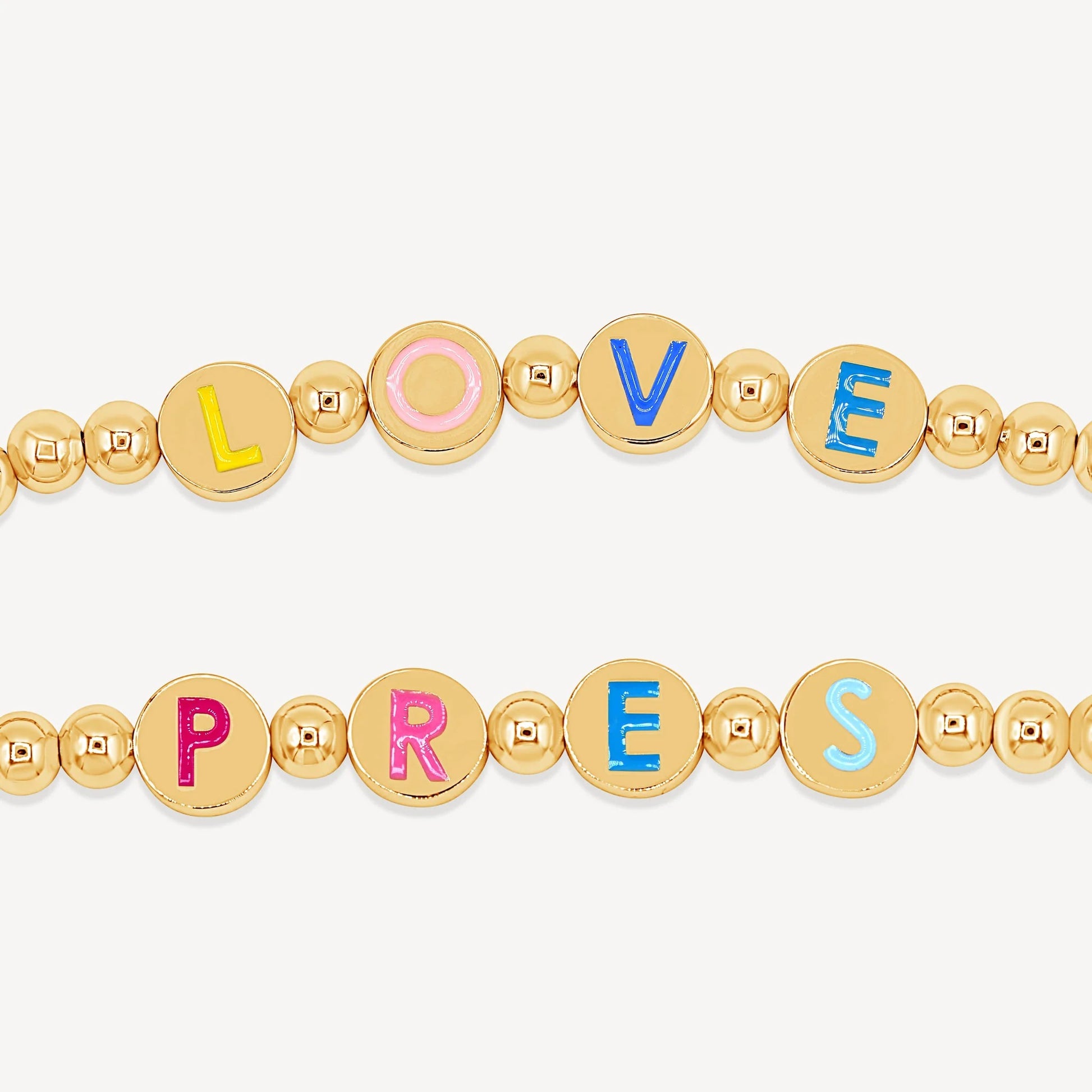 Custom Initial Gold Bead Bracelet | Minimalist Personalized Jewelry