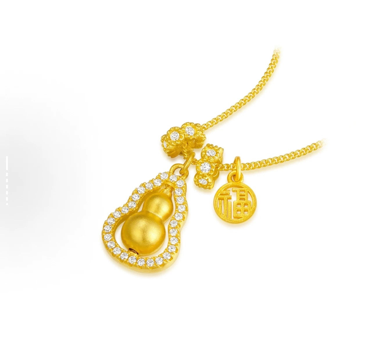 Hulu Blessing Necklace, 'Fortune & Vitality'