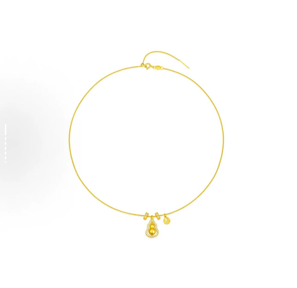 Hulu Blessing Necklace, 'Fortune & Vitality'