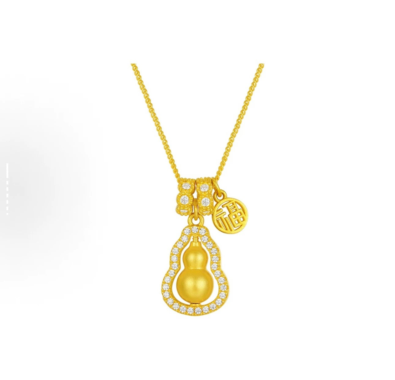 Hulu Blessing Necklace, 'Fortune & Vitality'