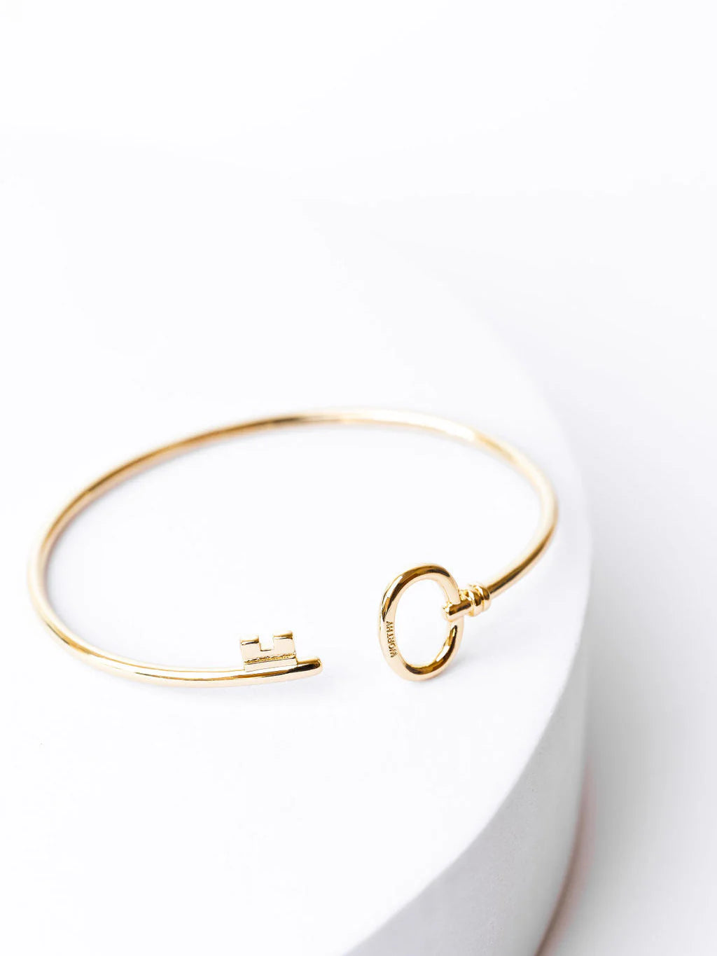Key Wrap Metal Cuff Bracelet