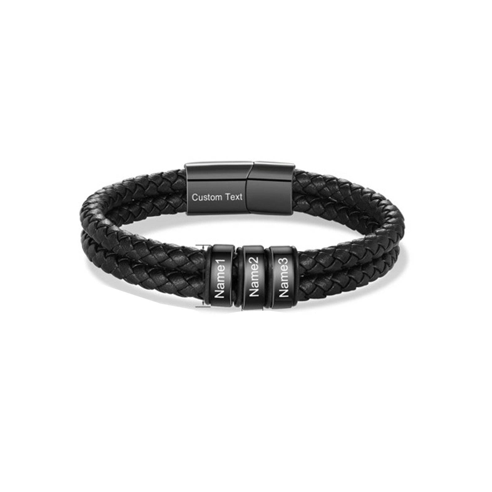 Men's Business Leather Bracelet - Top Grain Cowhide with Stainless Steel Buckle