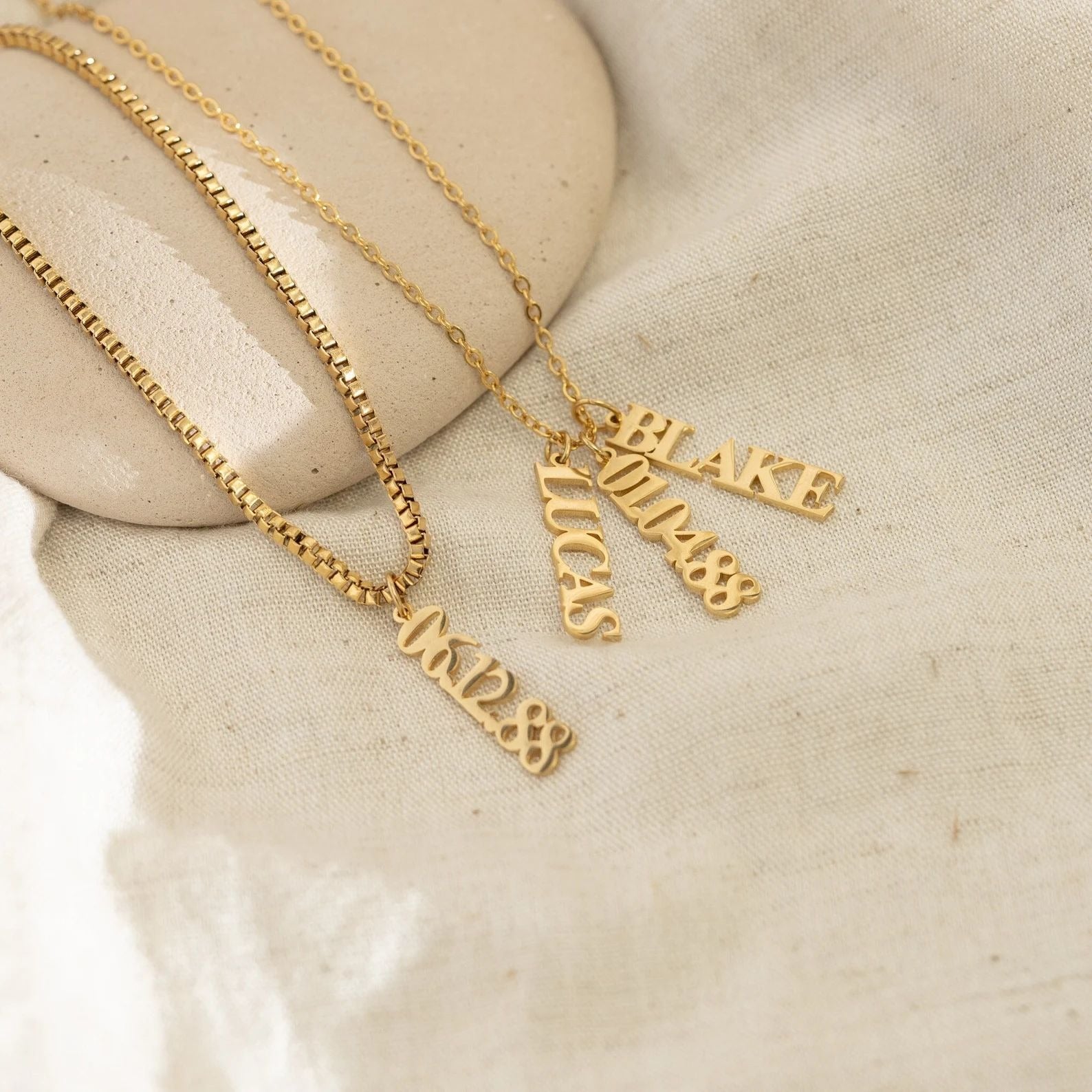 Men's Stainless Steel Name Necklace - Father's Day Gift - DIY Personalized Name Pendant