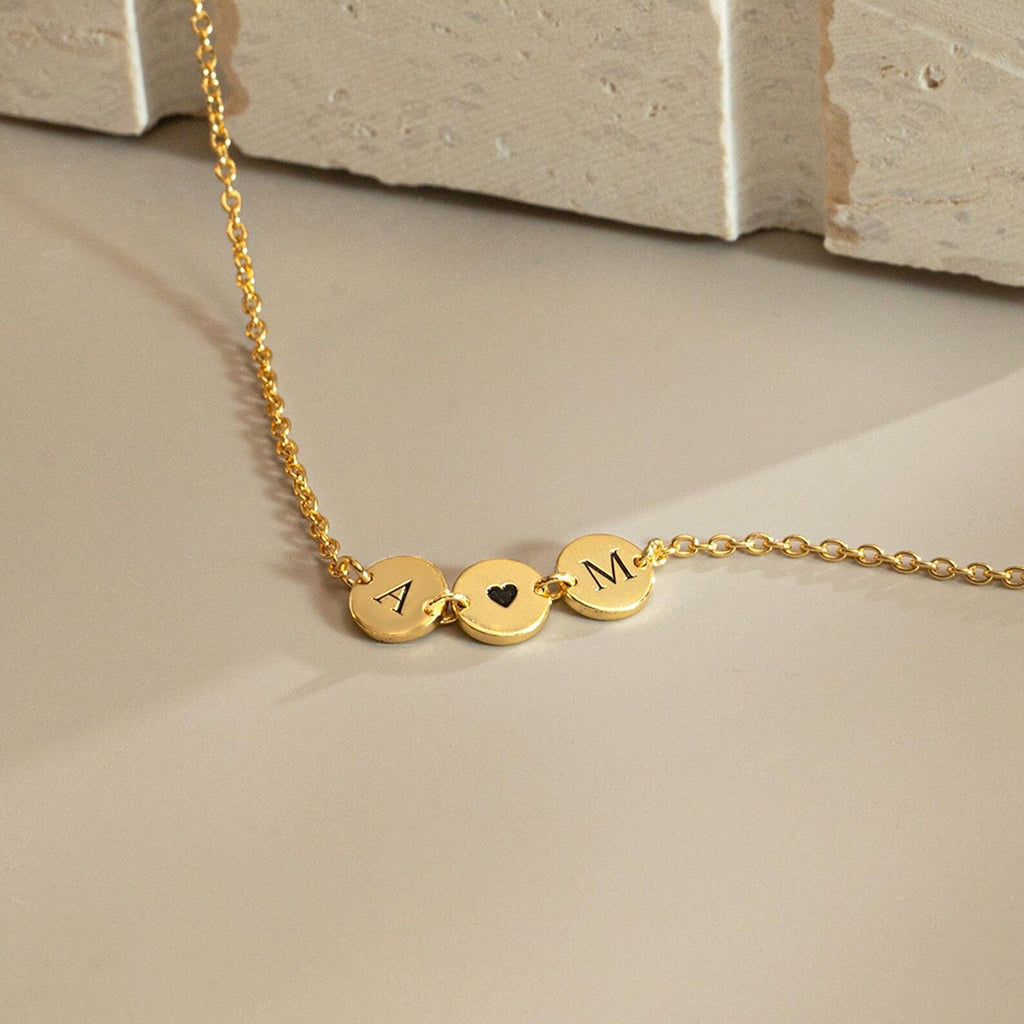 New Letter Name Stainless Steel Necklace | Stylish Disc Pendant for Women