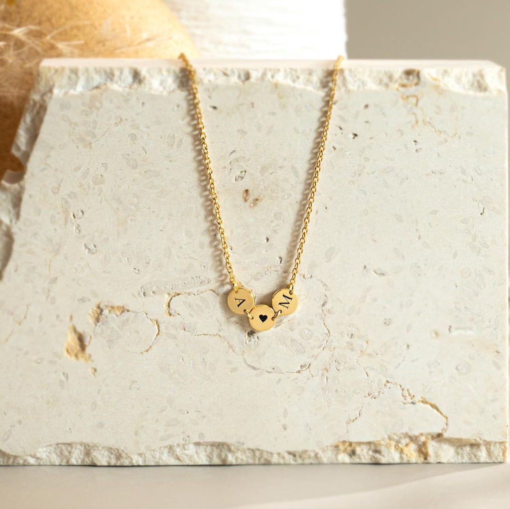 New Letter Name Stainless Steel Necklace | Stylish Disc Pendant for Women