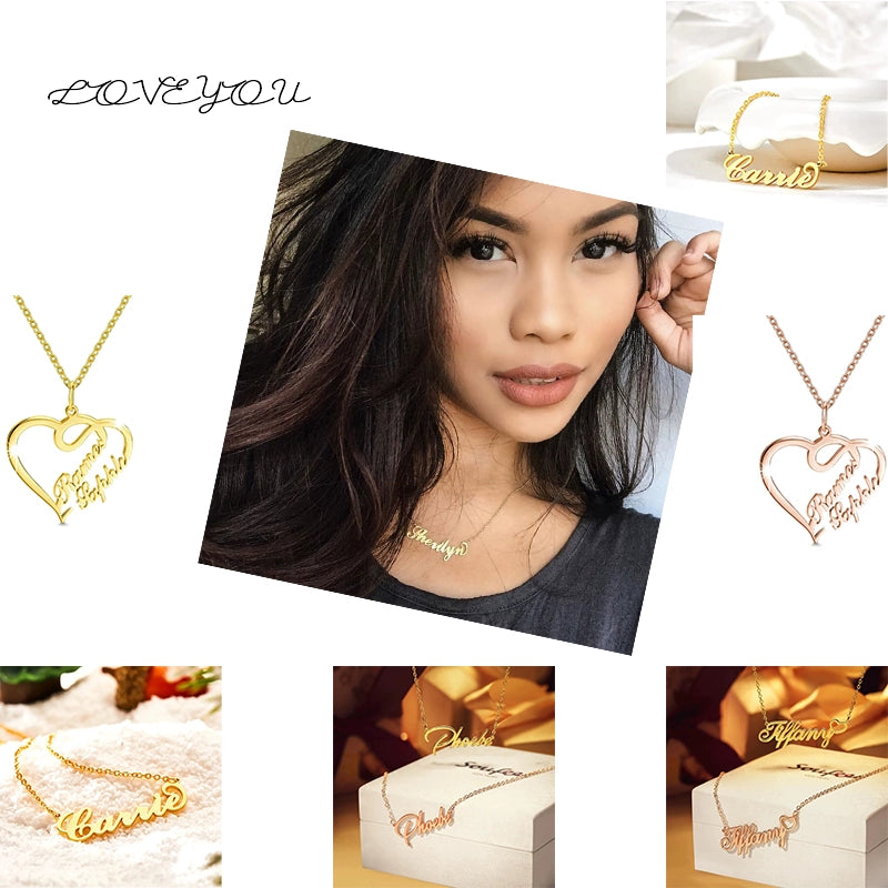 Necklace name custom DIY letter collarbone chain