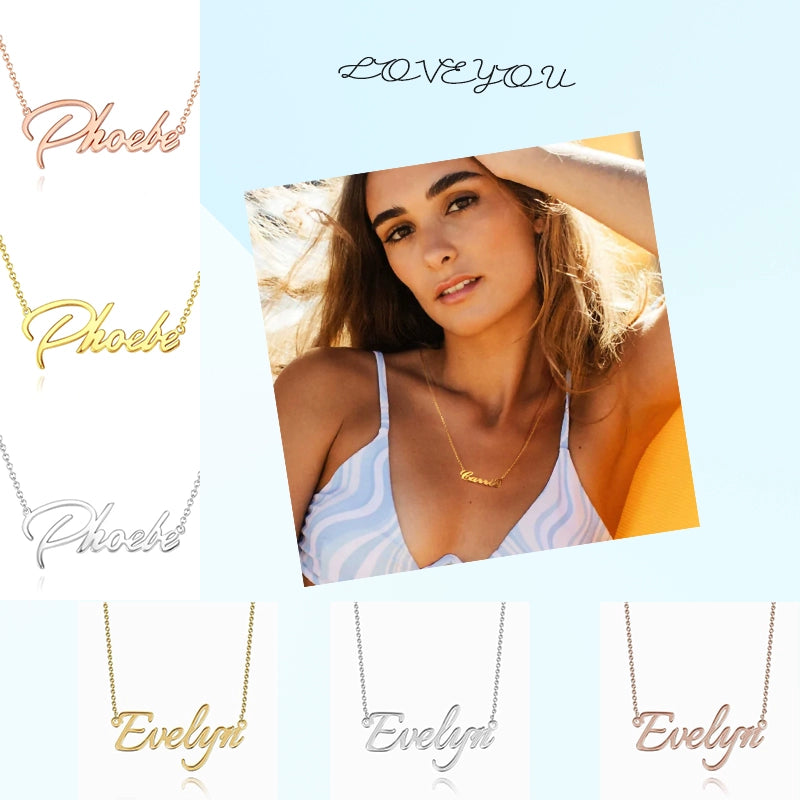 Necklace name custom DIY letter collarbone chain