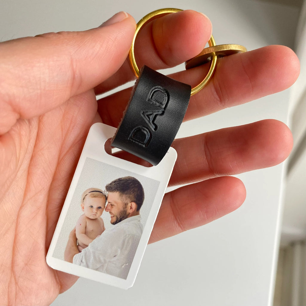 Personalised Dad Photo Keyring Keychain