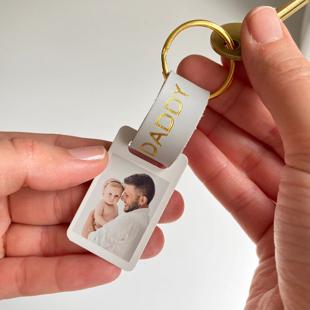 Personalised Dad Photo Keyring Keychain