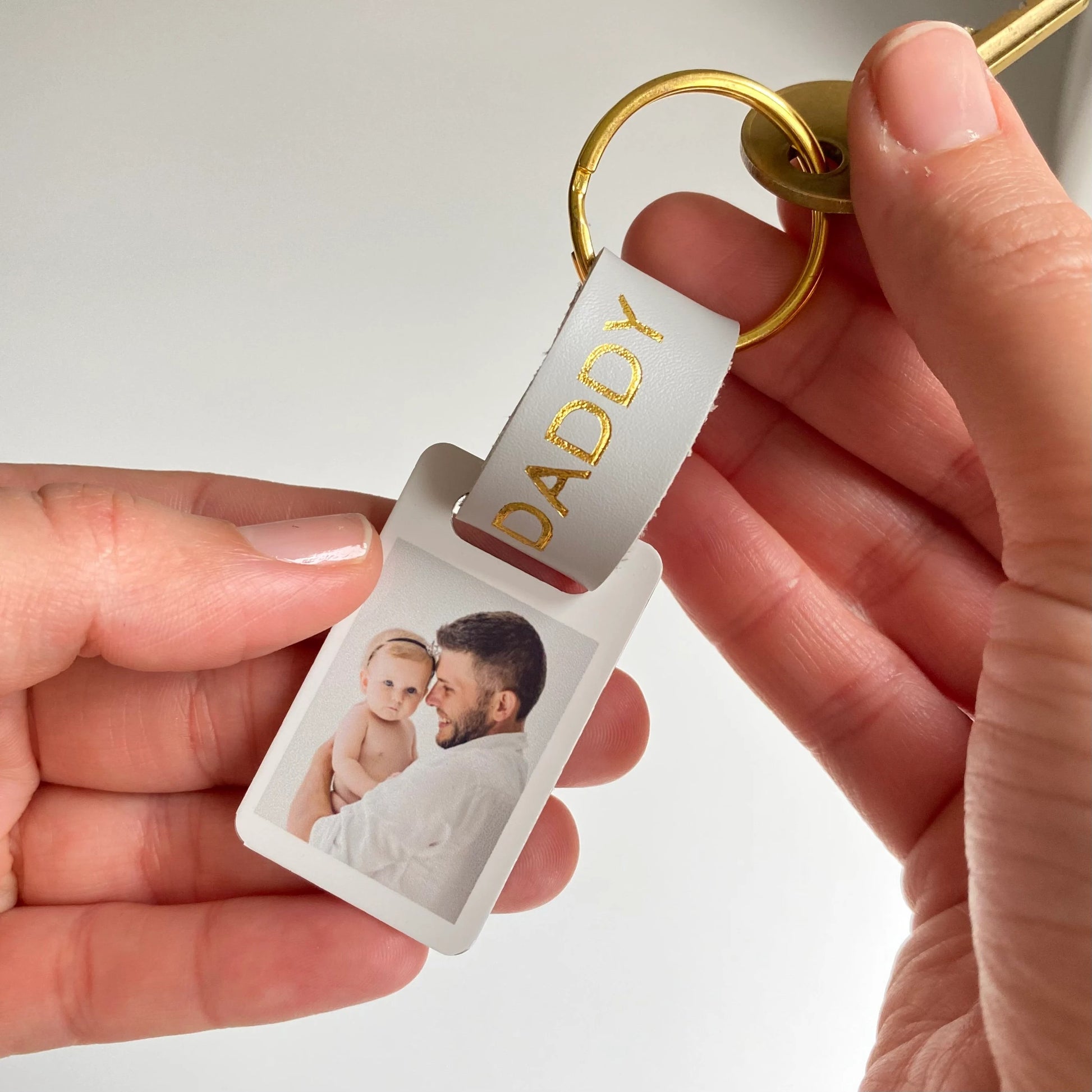 Personalised Dad Photo Keyring Keychain