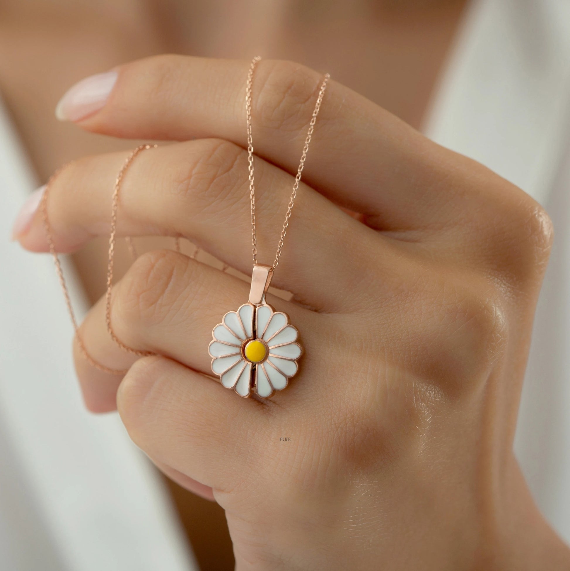 Personalised Daisy Necklace|Gift for Her