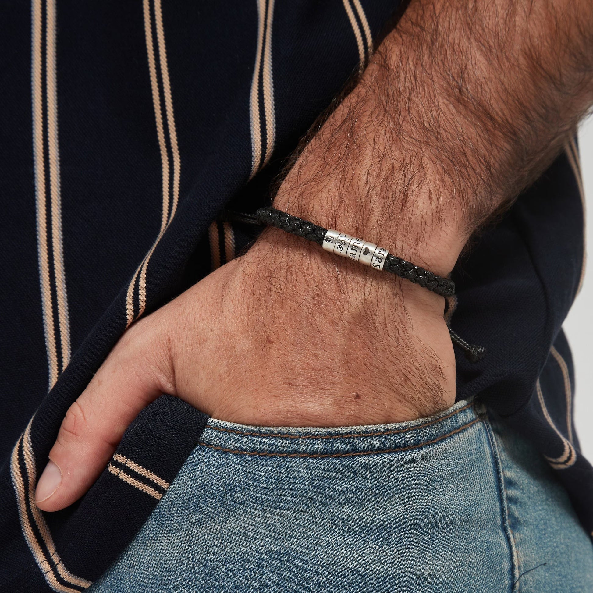 Personalized Women Woven Leather Bracelet